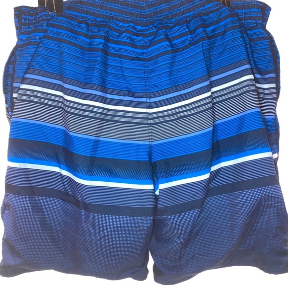 Ocean Pacific 2XL Men’s Swim Shorts Dark Navy/Bright Blue Velcro Drawstring - Picture 3 of 15